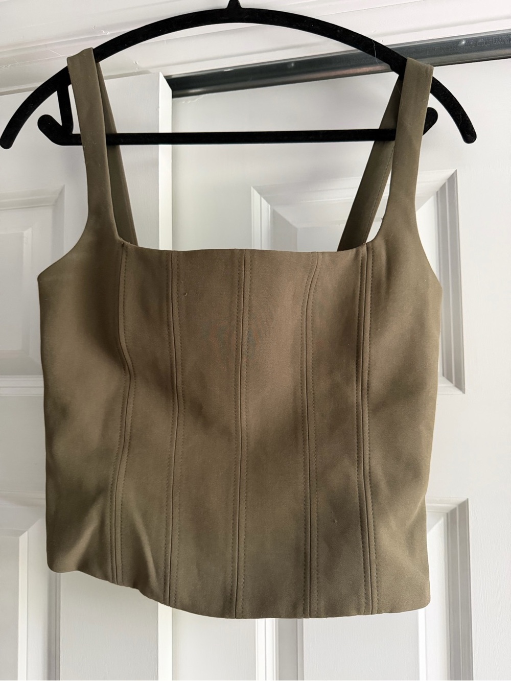 Zara Olive Square-Neck Camisole